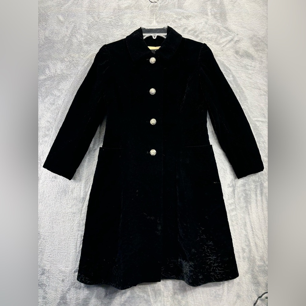 VTG RICH’S Specialty Shop Black Velvet Jacket Lined Womens 6 Gothic Emo Goth Alt